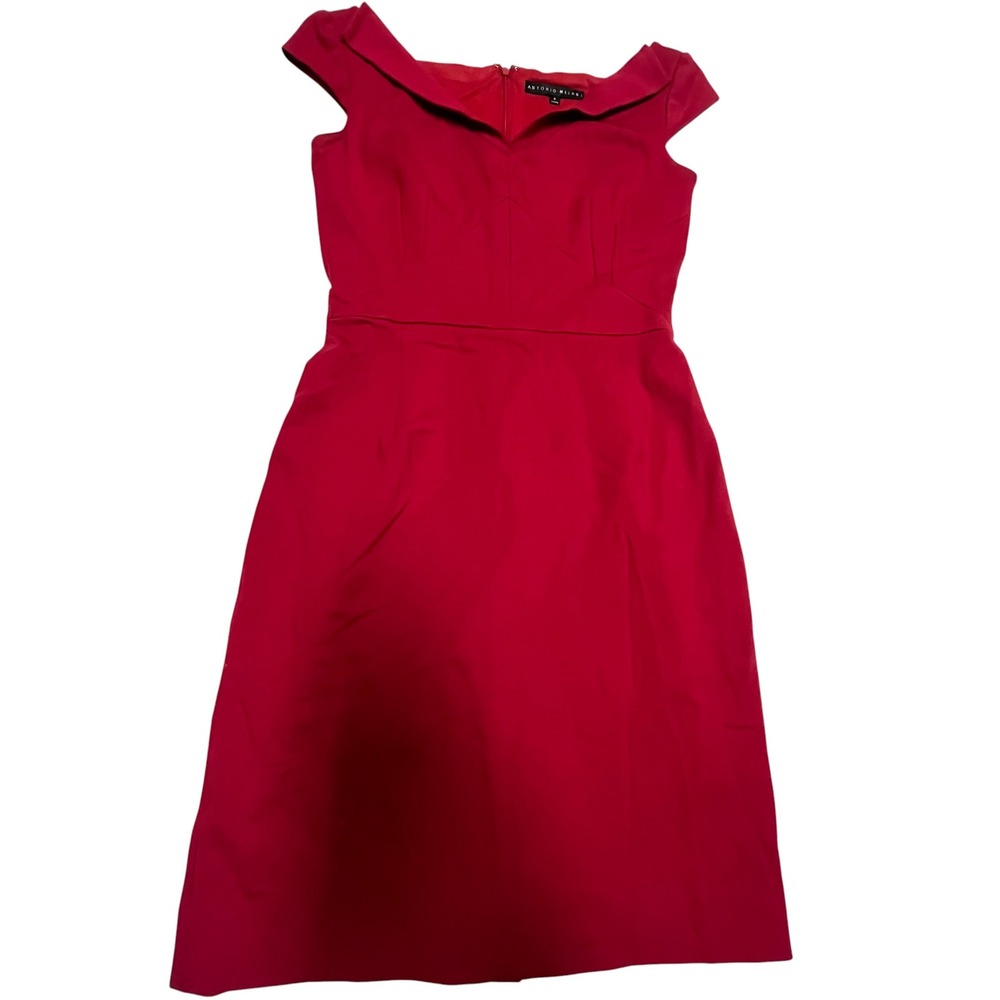 Antonio Melani Red Sheath Dress Size 2